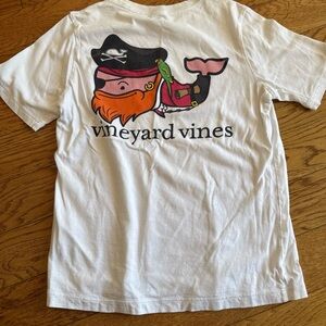 Vineyard Vines White Pirate Whale Kids Tee